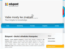 Tablet Screenshot of edupont.cz